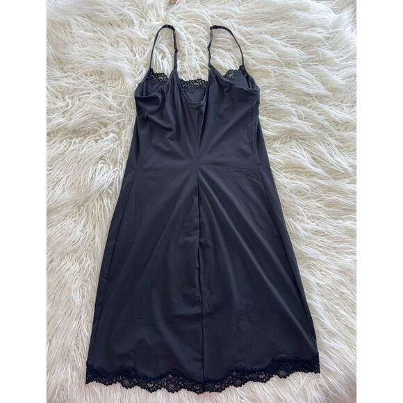 Skims Fits Everybody Lace Slip Dress Onyx Size Large - Picture 6 of 9